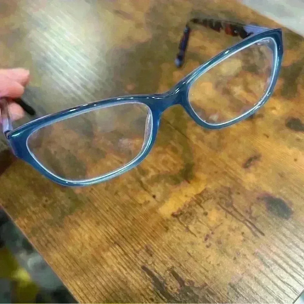 Marchon NYC Downtown Monroe 434 Blue Women’s Eyeglasses Frames Only 51-16-135 - Picture 4 of 8